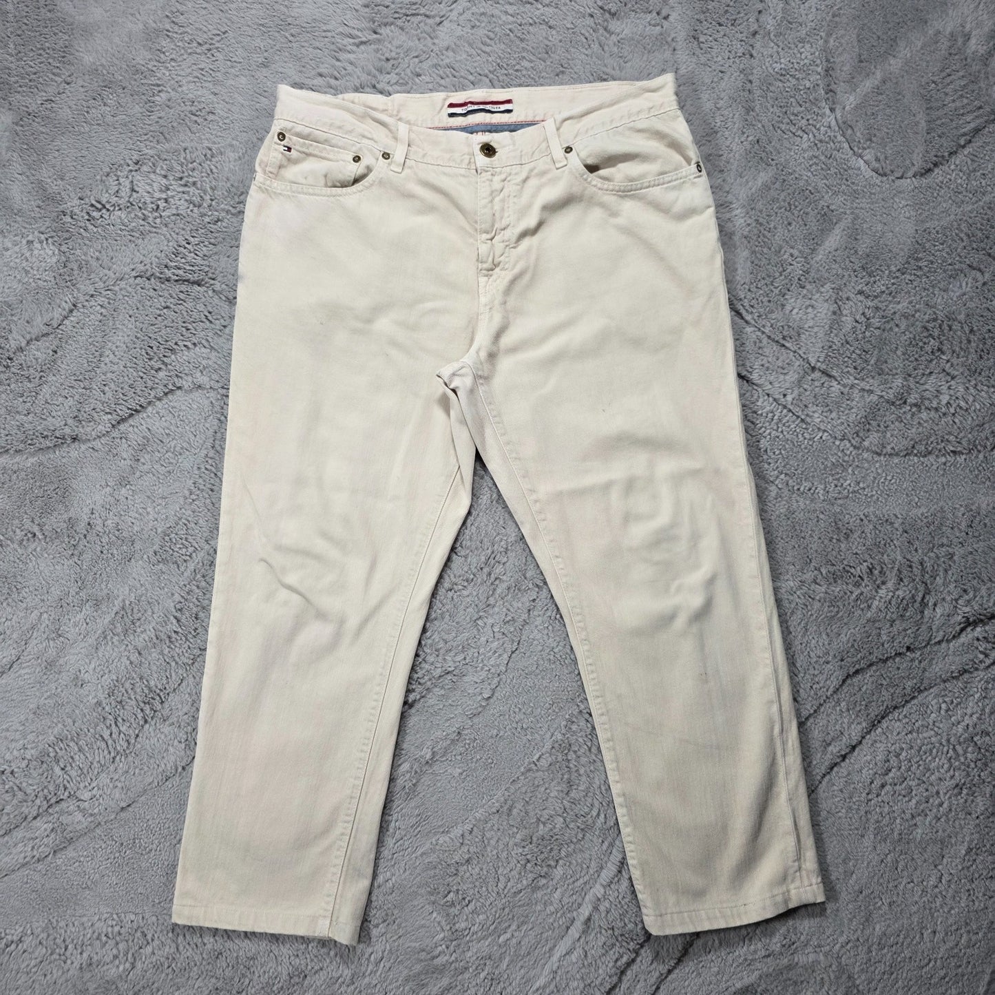 Tommy Hilfiger Beige Straight Fit Jeans Men’s W36 L27 (Adjusted Length)