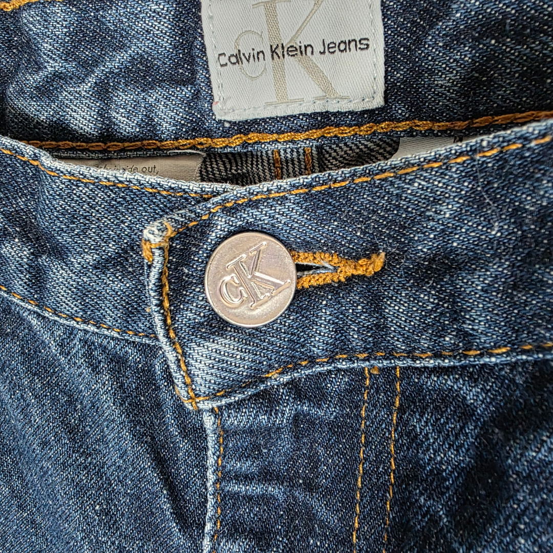 Vintage Calvin Klein Jeans Easy Fit W31 L33 Straight Blue Y2K Denim Men’s