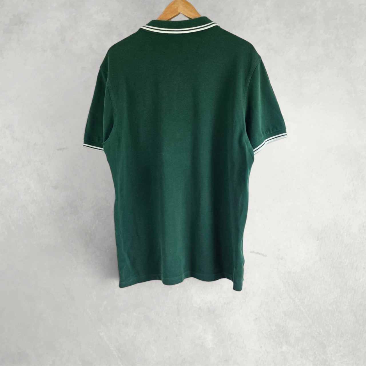 Fred Perry Twin Tipped Polo Shirt Mens XL Green Cotton Classic Mod Preppy