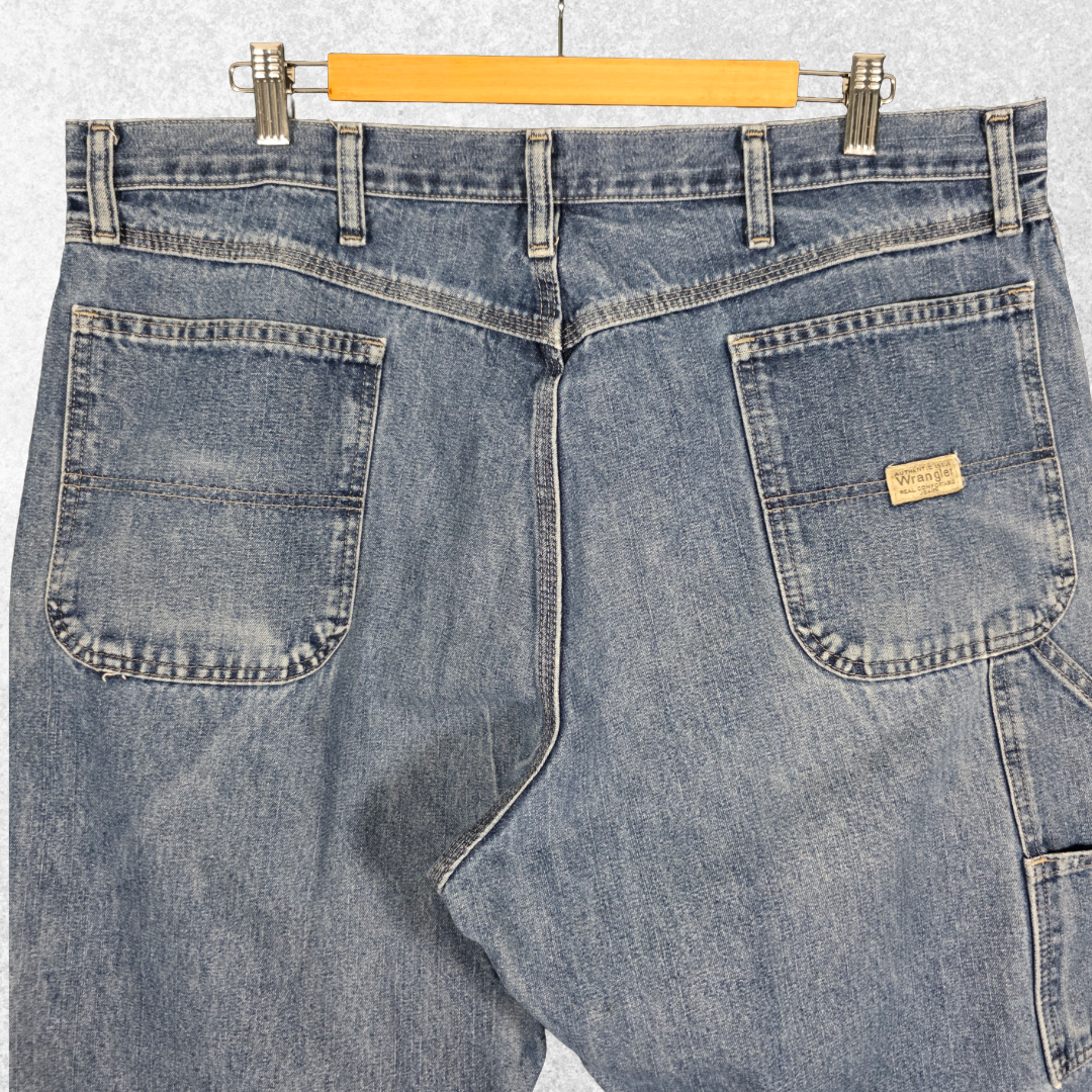 Wrangler Carpenter Jeans W39 L30 (W40 L30 Tag) Relaxed Fit Blue Men’s