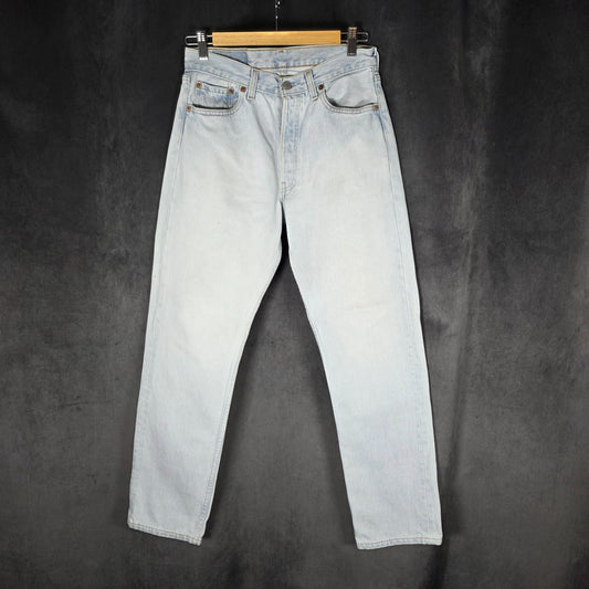 Vintage Levi’s 501 Jeans Men’s W29 L30 Light Blue Made in USA Button Fly
