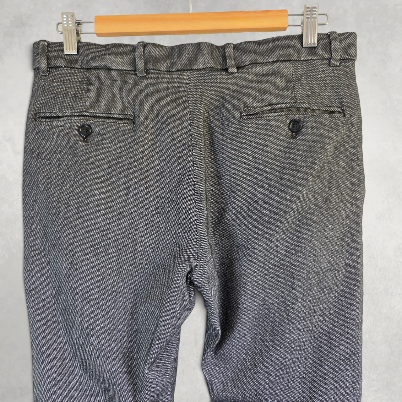 Tommy Hilfiger Men’s Slim Dress Trousers Grey W32 L29 Smart Office Formal