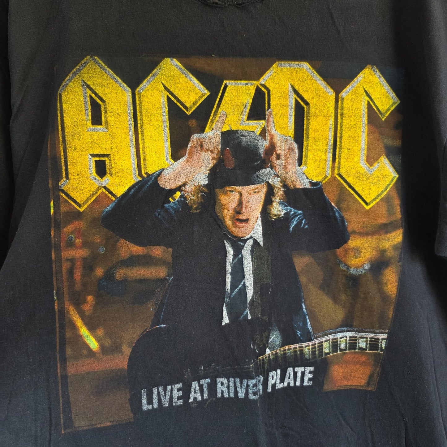 ACDC Live At River Plate Band T Shirt Black XXL Rock Graphic Tee