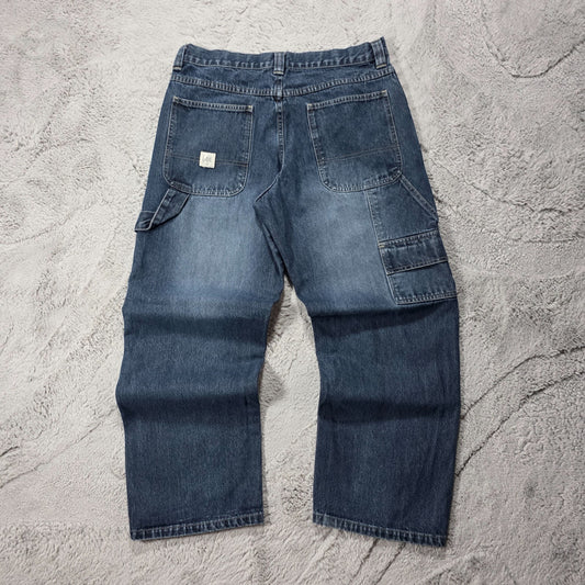 Lee Carpenter Blue Denim Jeans W32 L28 Cambodia 100% Cotton Straight Fit