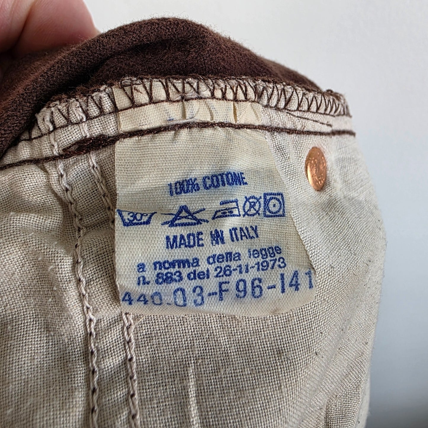 Vintage Levi’s 440 Jeans W30 L29 Brown White Tab Made in Italy Men’s