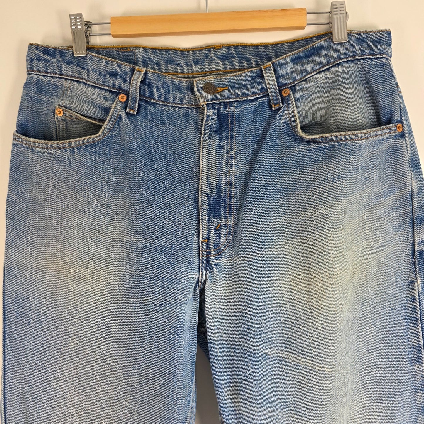 Vintage Levi’s 604 Jeans W35 L32 Blue Orange Tab 90s Men’s Denim