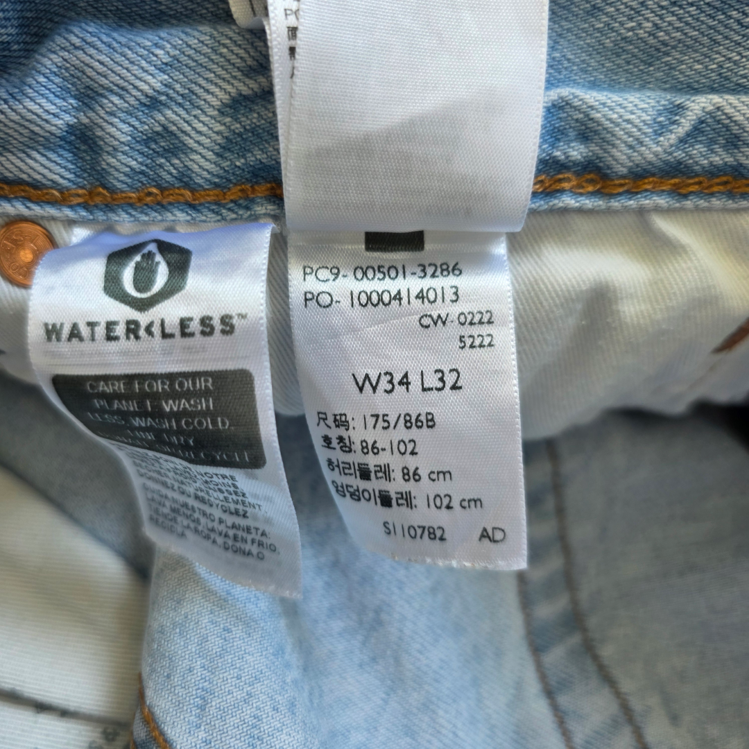 Levi’s 501 Jeans W33 L31 (W34 L32 Tagged) Blue Vintage Wash Straight Leg Men’s