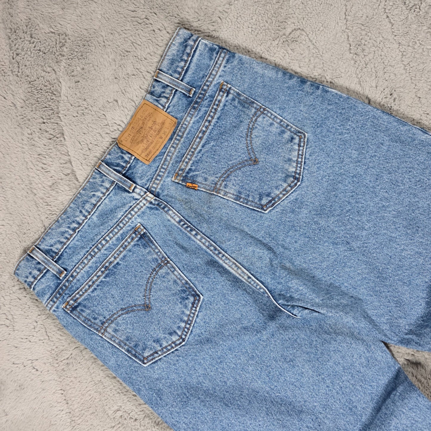 Vintage Levi’s 550 Orange Tab Jeans Men’s W36 L32 90s Blue Denim