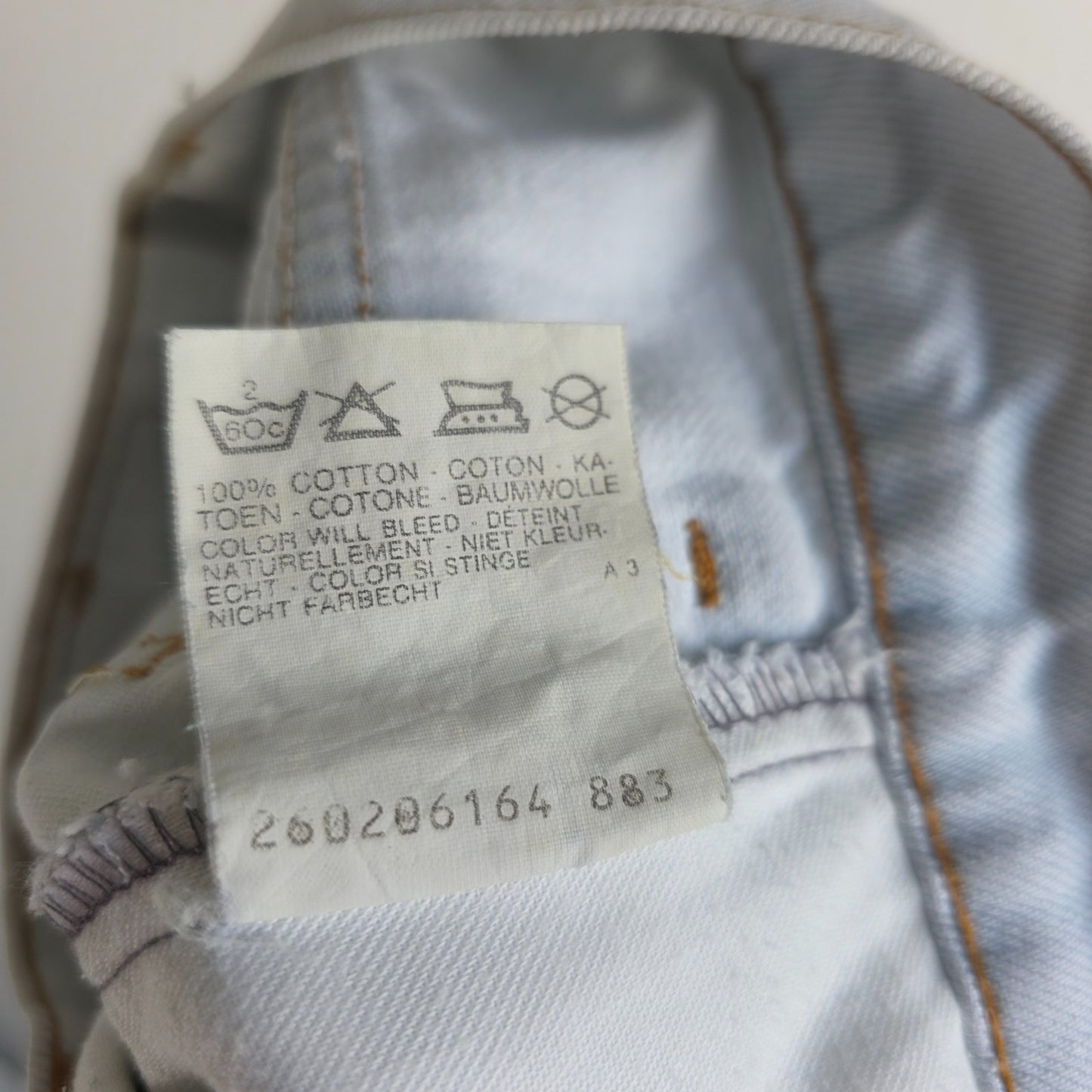 Levi’s Vintage Orange Tab Jeans W28 L31 Light Blue Straight Leg Belgium