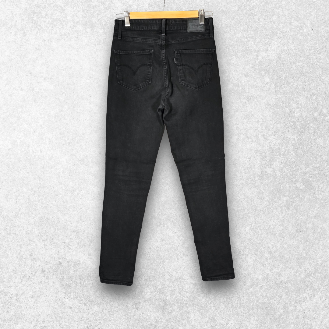 Levi’s 721 High Rise Skinny Jeans W27 L30 Black Stretch Women’s UK 8-10