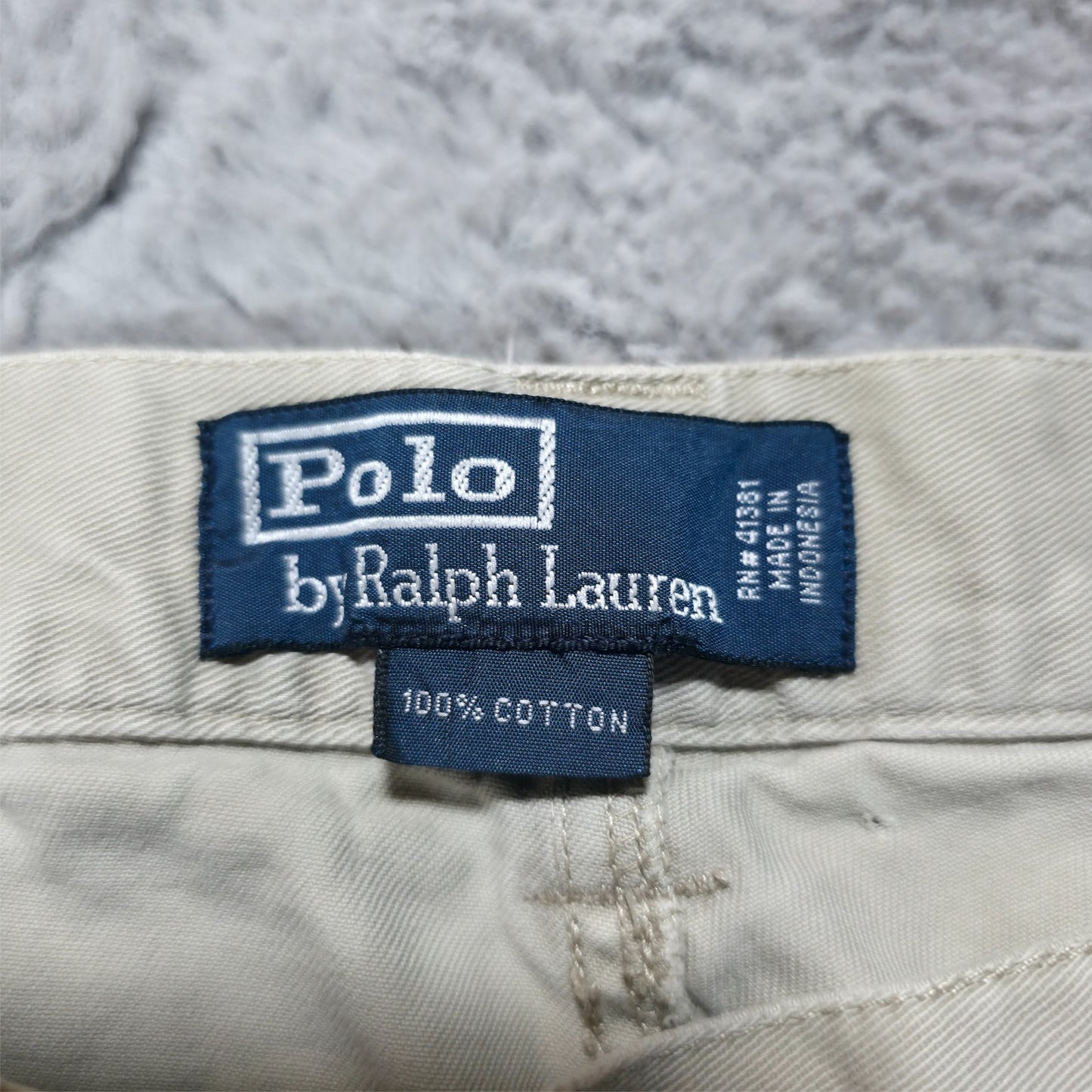 Polo Ralph Lauren Cargo Trousers Beige W36 L32 Men’s Cotton Utility Workwear