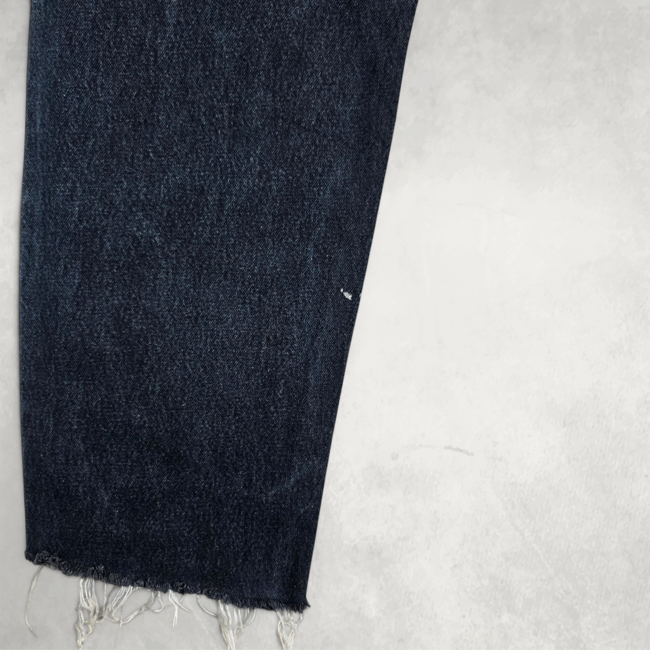 Levi’s 501 Jeans W33 (W32) L27 Blue Straight Leg Button Fly Cropped Raw Hem