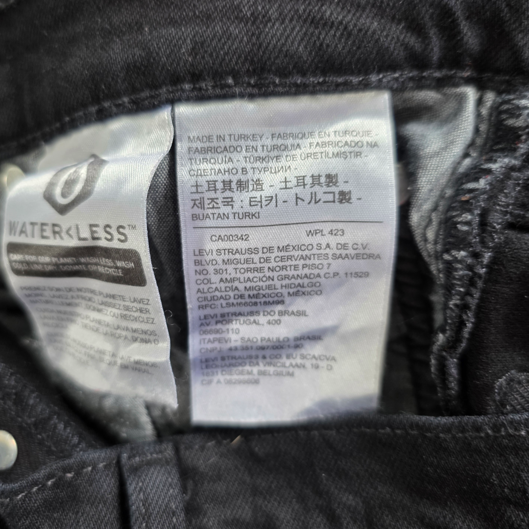 Levi’s 501 Jeans Women’s W28 L28 Black Straight Leg Mid High Rise Denim