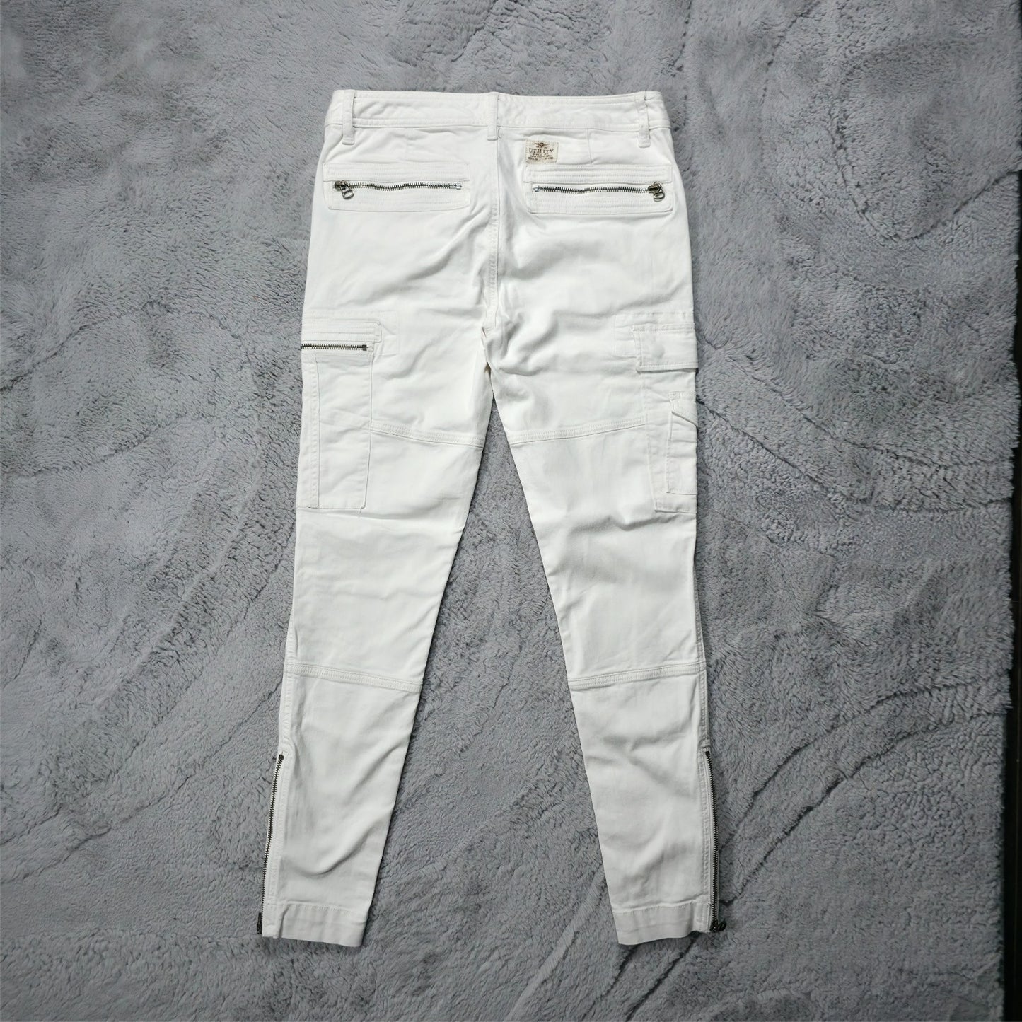 Polo Ralph Lauren Utility Cargo Trousers White Women’s US 8 UK 12 Stretch Twill