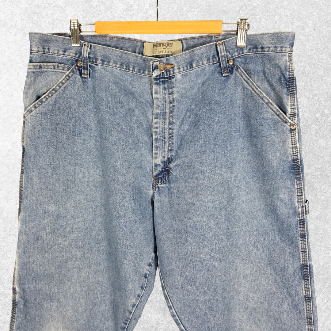 Wrangler Carpenter Jeans W40 L30 Relaxed Fit Blue Workwear Men’s