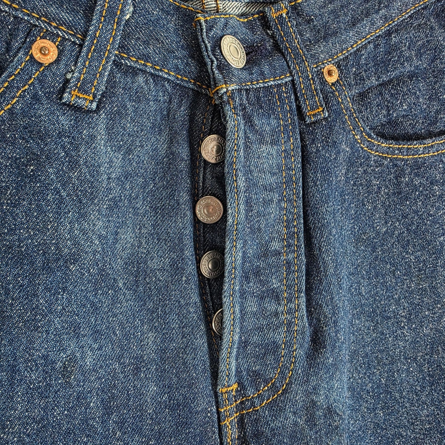 Levi’s 501 Jeans Women’s W24 L31 Blue USA Made Straight Leg Vintage Distressed