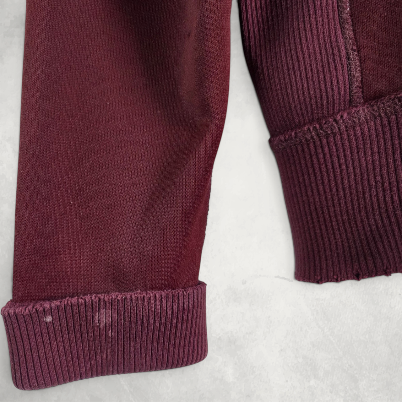 Abercrombie & Fitch Full Zip Sweatshirt Burgundy L Muscle Fit Y2K Vintage Style