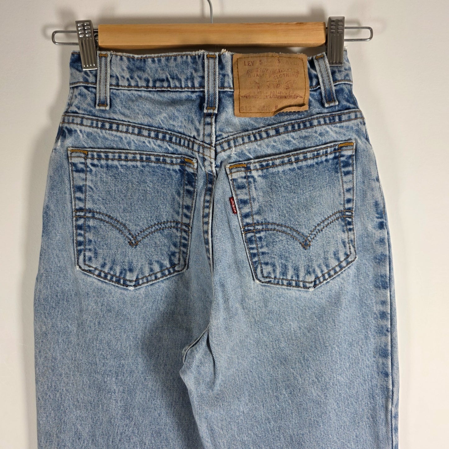 Levi’s 512 Jeans Women’s W23 L32 Blue Slim Tapered USA Made Vintage