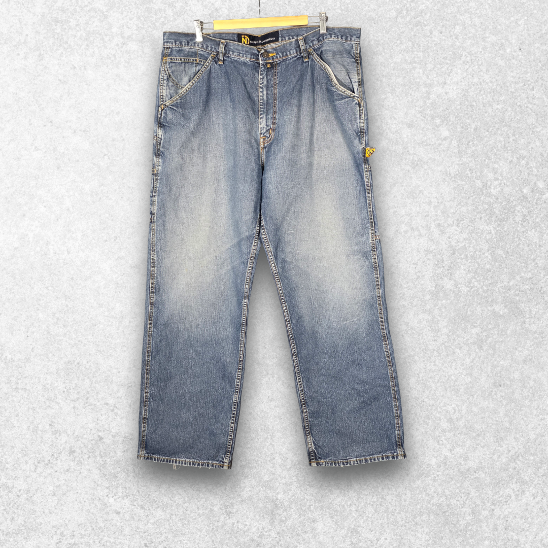 Nautica Carpenter Jeans W40 L33 (34L) Relaxed Fit Blue Denim Workwear Men’s