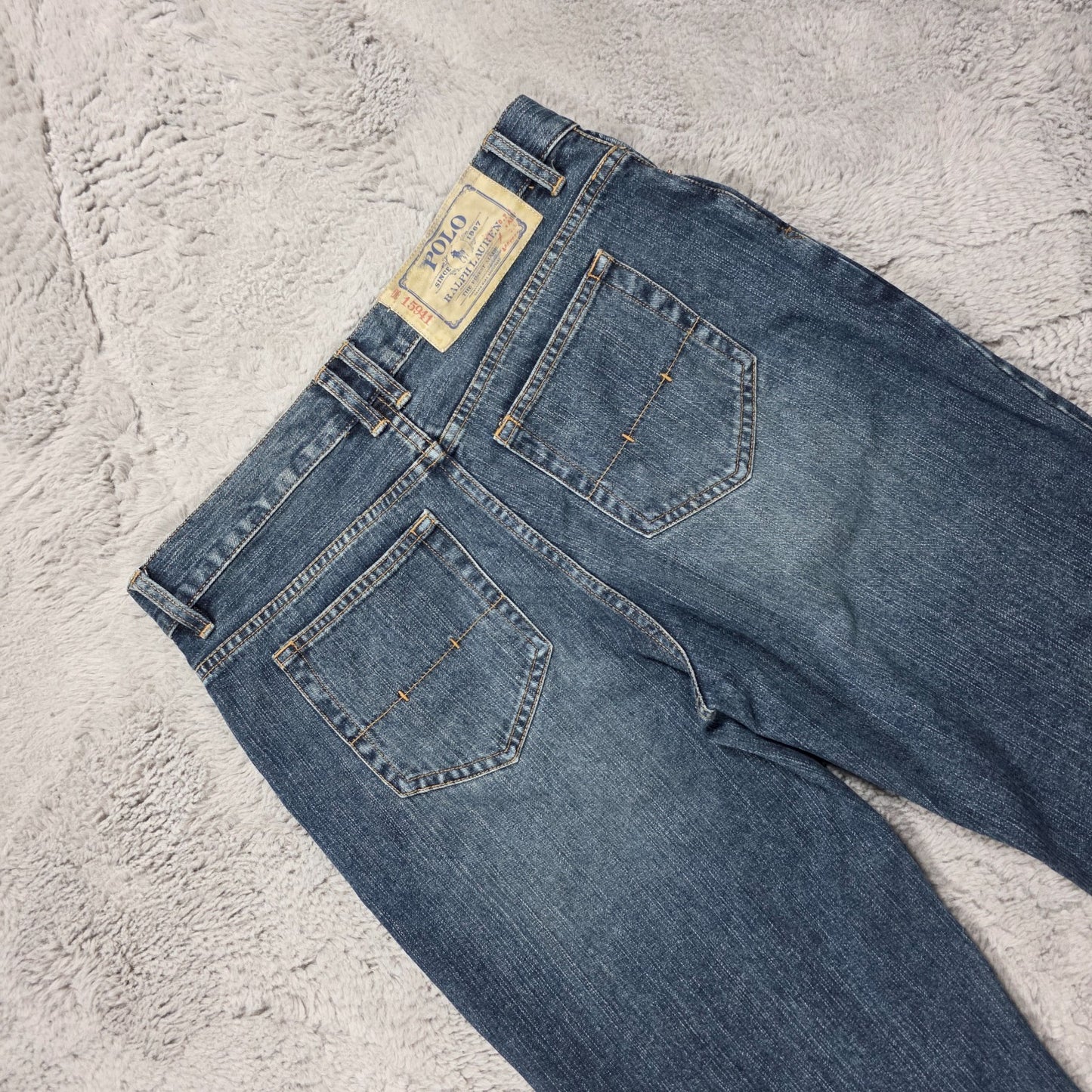 Polo Ralph Lauren Blue Denim Jeans Size 20 (Kids / W30 L30) – Classic Straight