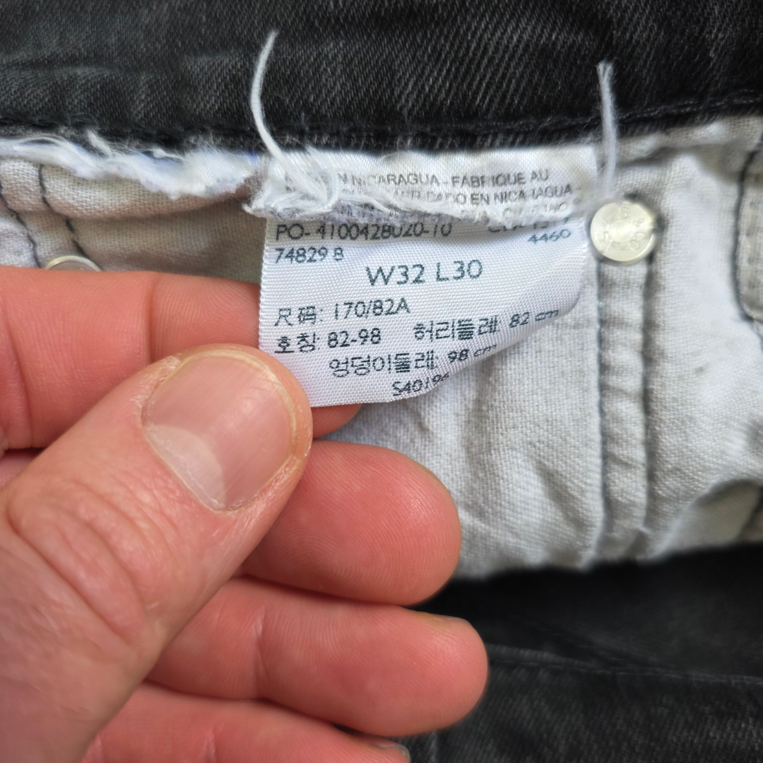 Levi’s 511 Slim Jeans Men’s W30 L29 Black Washed Denim Stretch Modern Fit