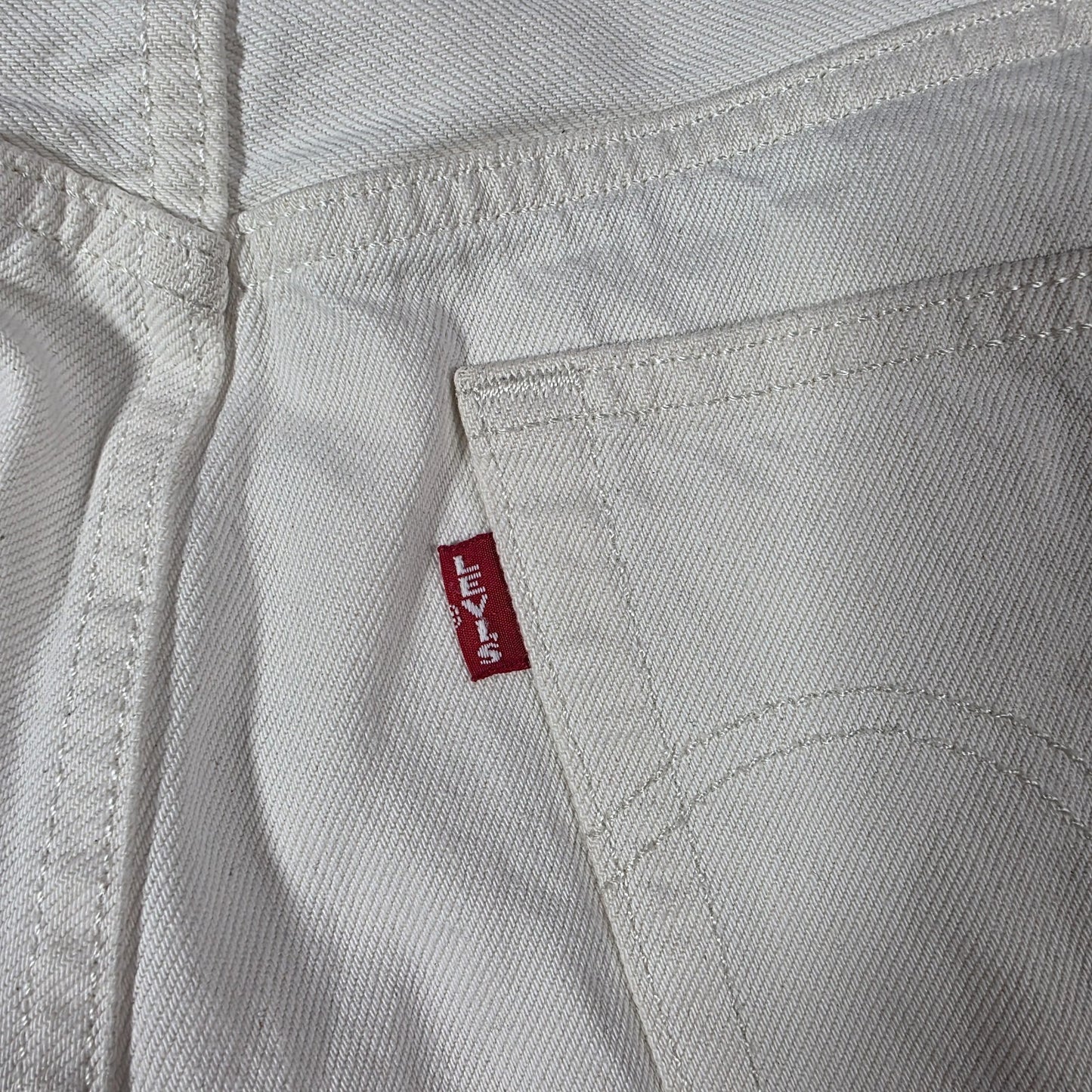 Levi’s 501 Mens White Jeans W29 L28 Button Fly Straight Leg