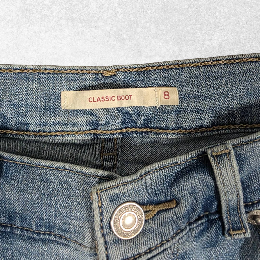 Levi’s Classic Boot Bootcut Jeans US 8 UK 12 Blue Y2K Stretch Flare Women’s