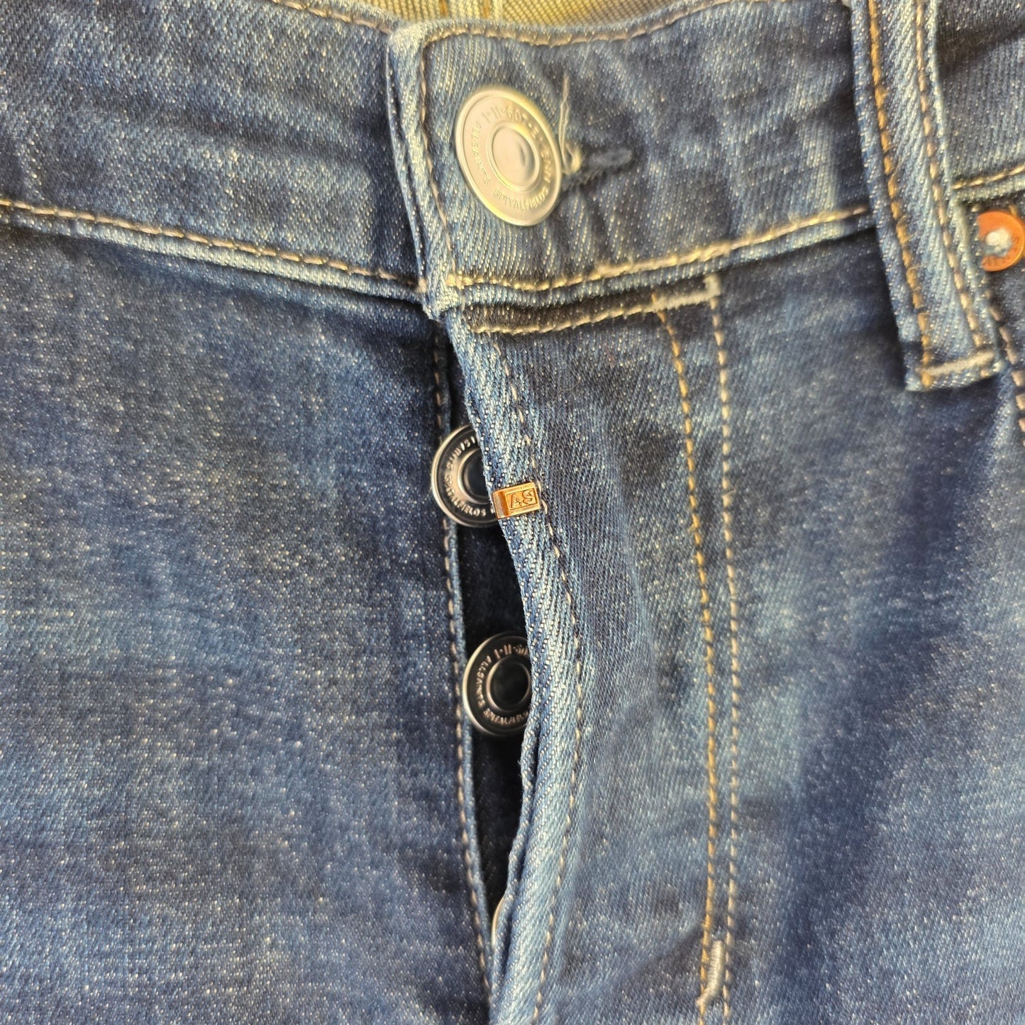 AllSaints Cigarette Jeans W33 L28 Blue Skinny Slim Stretch Designer Denim Mens