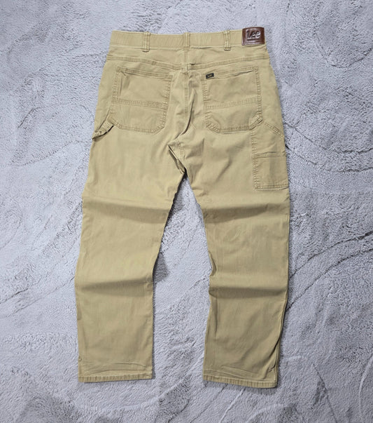 Lee Extreme Motion Carpenter Trousers Beige Men’s W38 L34 (Measures L32)