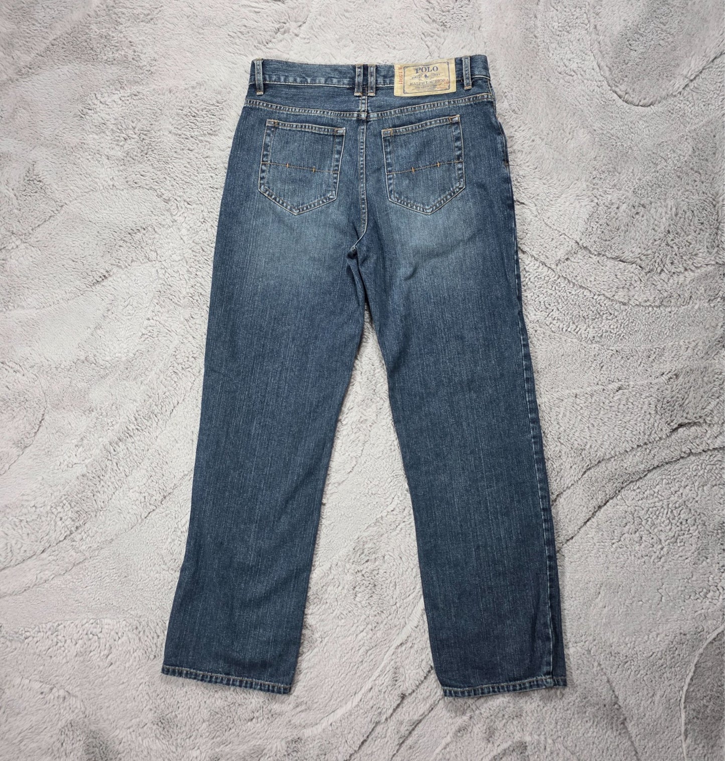Polo Ralph Lauren Blue Denim Jeans Size 20 (Kids / W30 L30) – Classic Straight