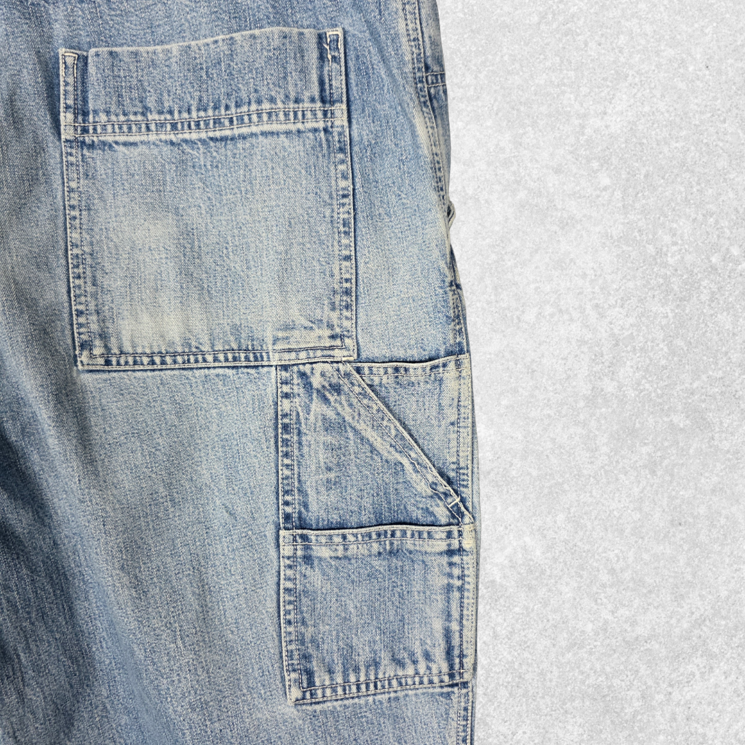 Eddie Bauer Carpenter Jeans Mens W38 L34 Relaxed Blue Workwear Denim Pants