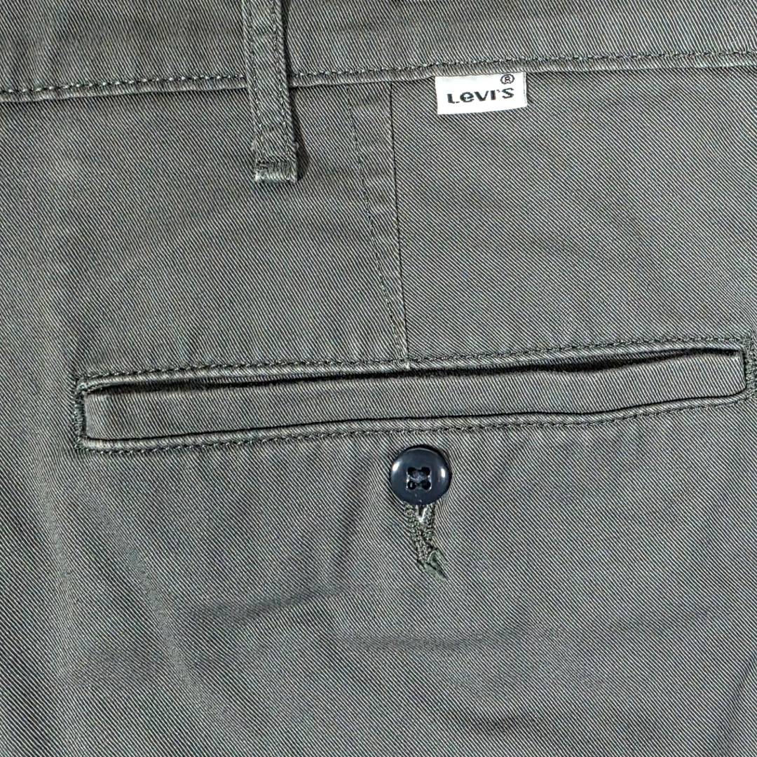 Levi’s Straight Fit Chino Trousers W36 L34 Grey Stretch Cotton Men’s