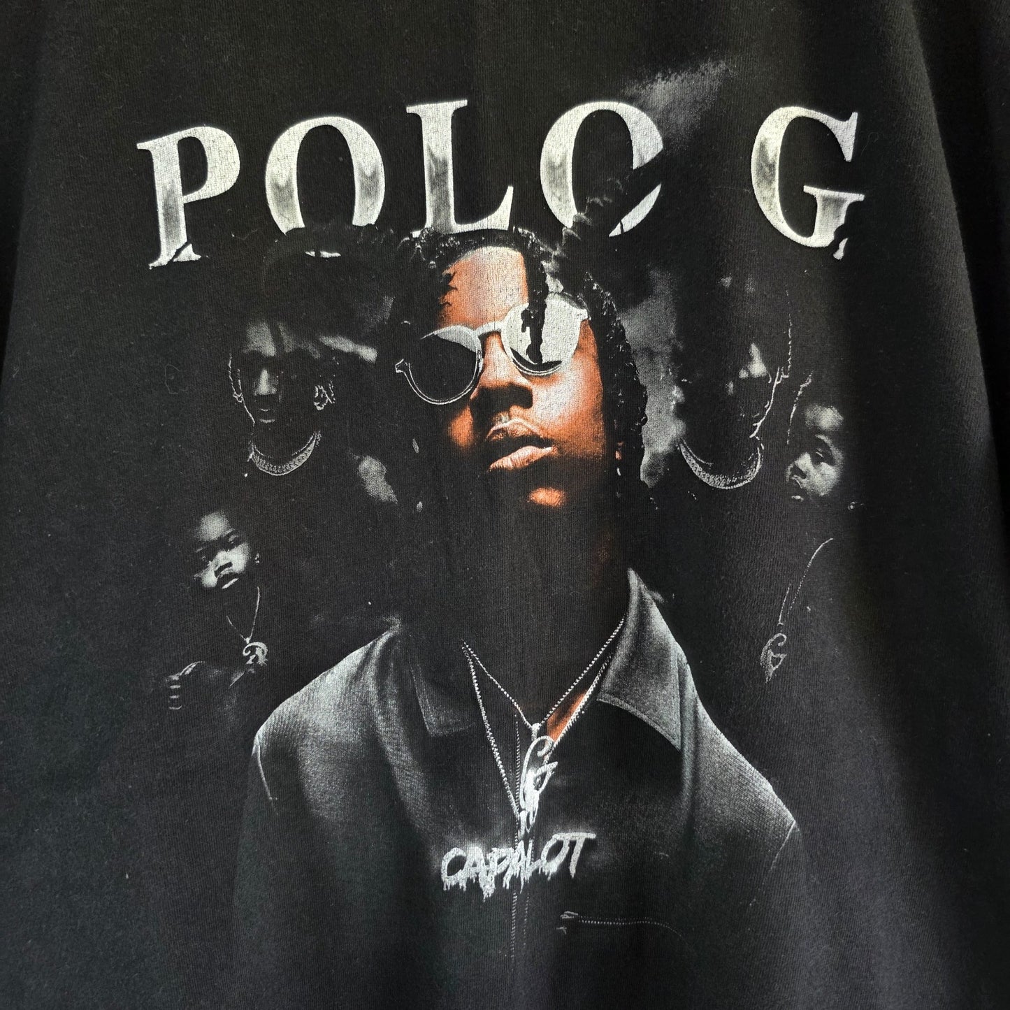 Polo G Capalot Graphic T Shirt Black Large Rap Tee Hip Hop Streetwear