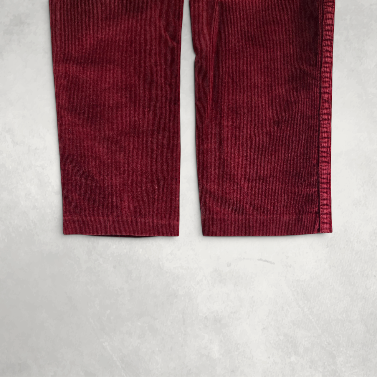 Wrangler Womens High Rise Corduroy Trousers Red Burgundy Straight Leg W30 L29