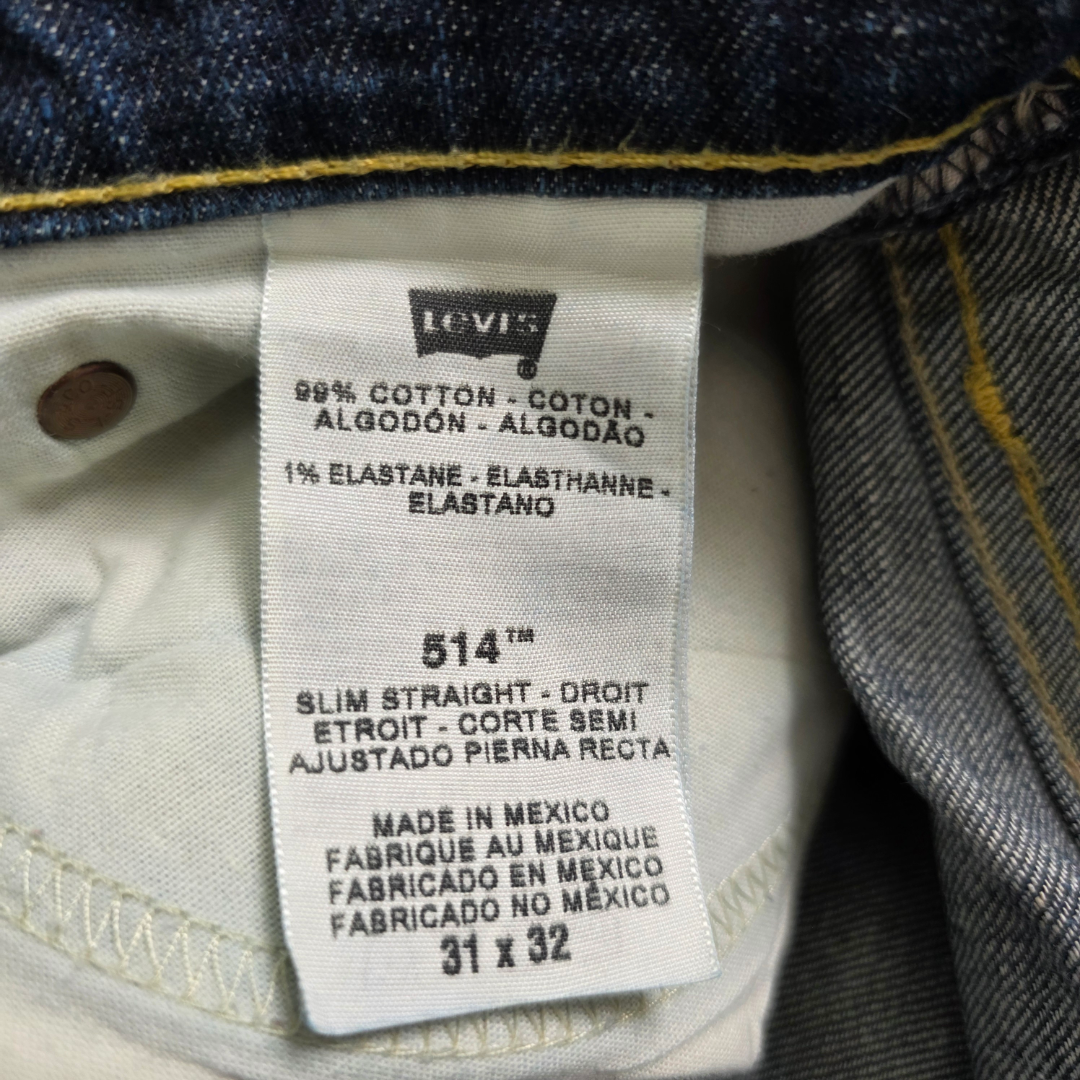 Levi’s 514 Straight Jeans Men’s W30 L30 Blue Denim (W31 L32 Tag)