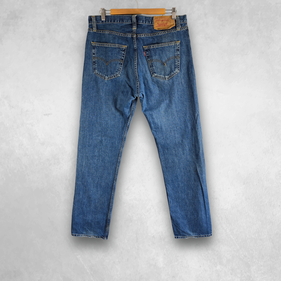 Levi’s 501 Jeans Men’s W34 L32 Blue Straight Leg Denim Button Fly