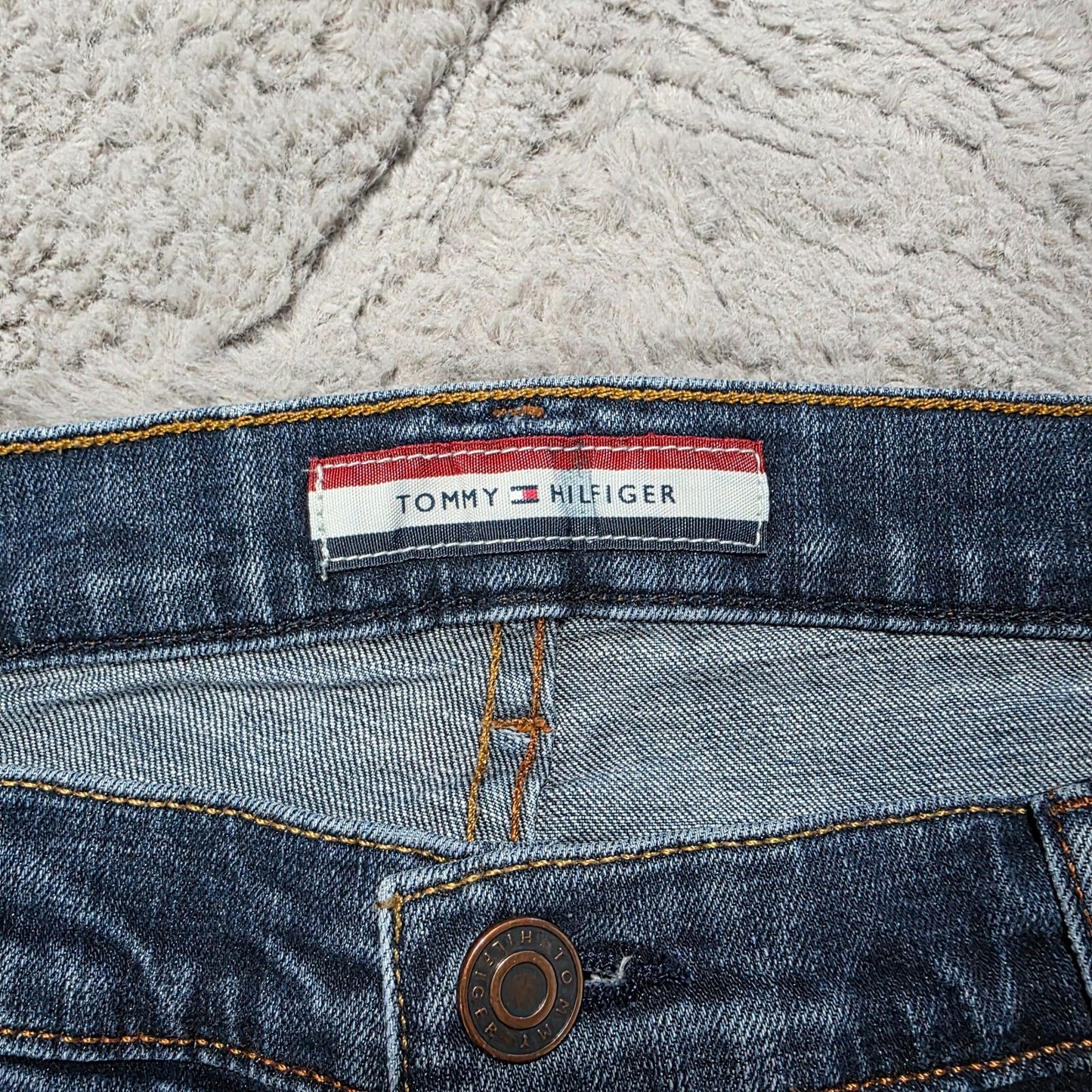 Tommy Hilfiger Slim Blue Denim Jeans W38 L32 Made in Mexico