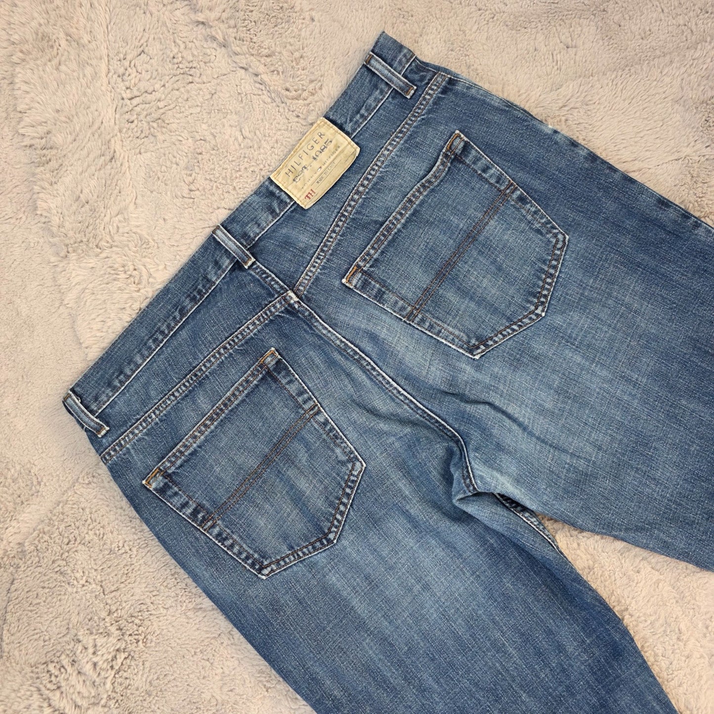 Vintage Y2K Tommy Hilfiger Freedom Straight Blue Jeans W38 L32 – Made in Mexico