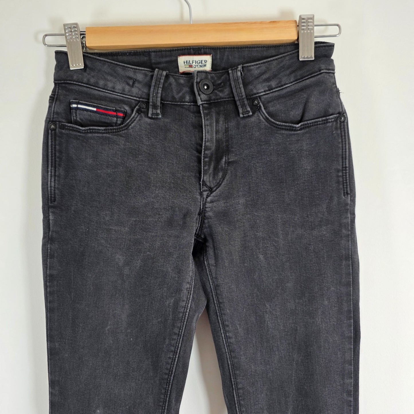Tommy Hilfiger Nora Skinny Jeans W24 L28 (Tag W25 L30) Black Stretch Women's