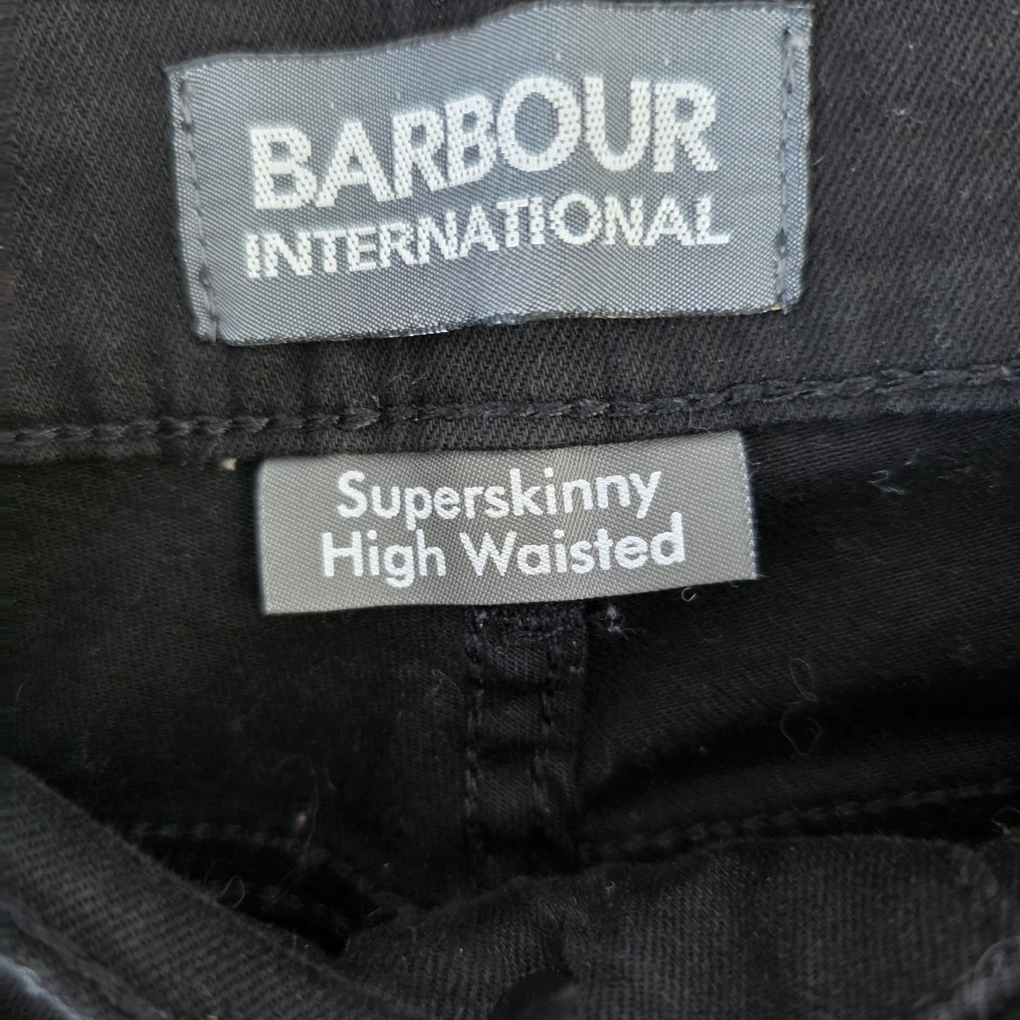 Barbour International Womens Black Superskinny High Waisted Jeans W30 L29
