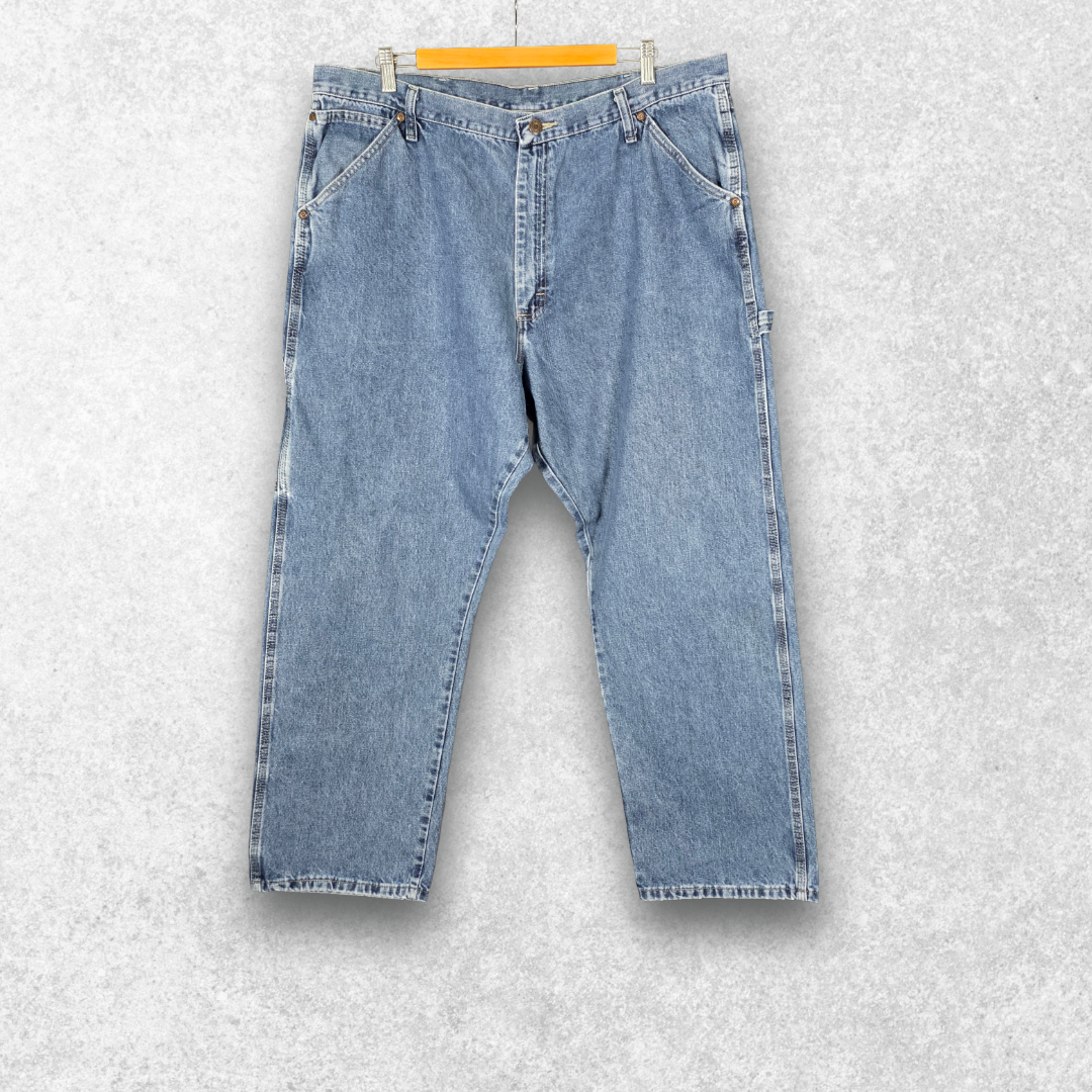 Wrangler Carpenter Jeans W40 L30 Relaxed Fit Blue Workwear Denim Men’s