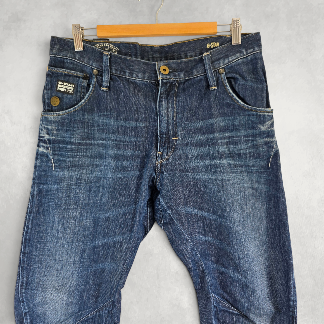 G-Star RAW Arc 3D Loose Tapered Jeans W32 L32 Blue 3D Denim Mens Tapered