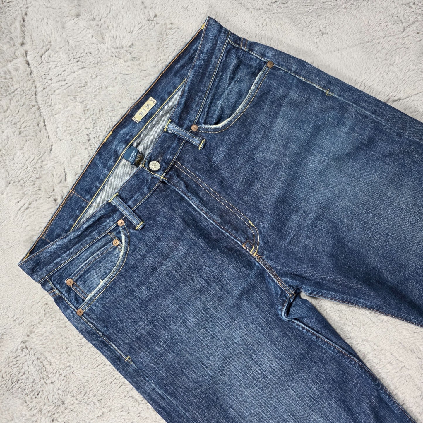 Polo Ralph Lauren 867 Classic Straight Blue Jeans W35 L32 Made in Mexico