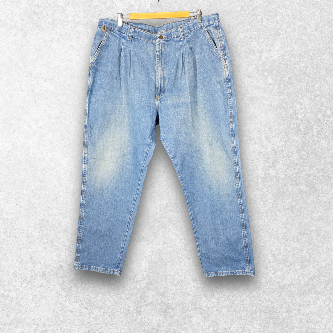 Wrangler Rugged Wear Carpenter Jeans W39 L30 (Tag 42x30) Relaxed Blue Vintage