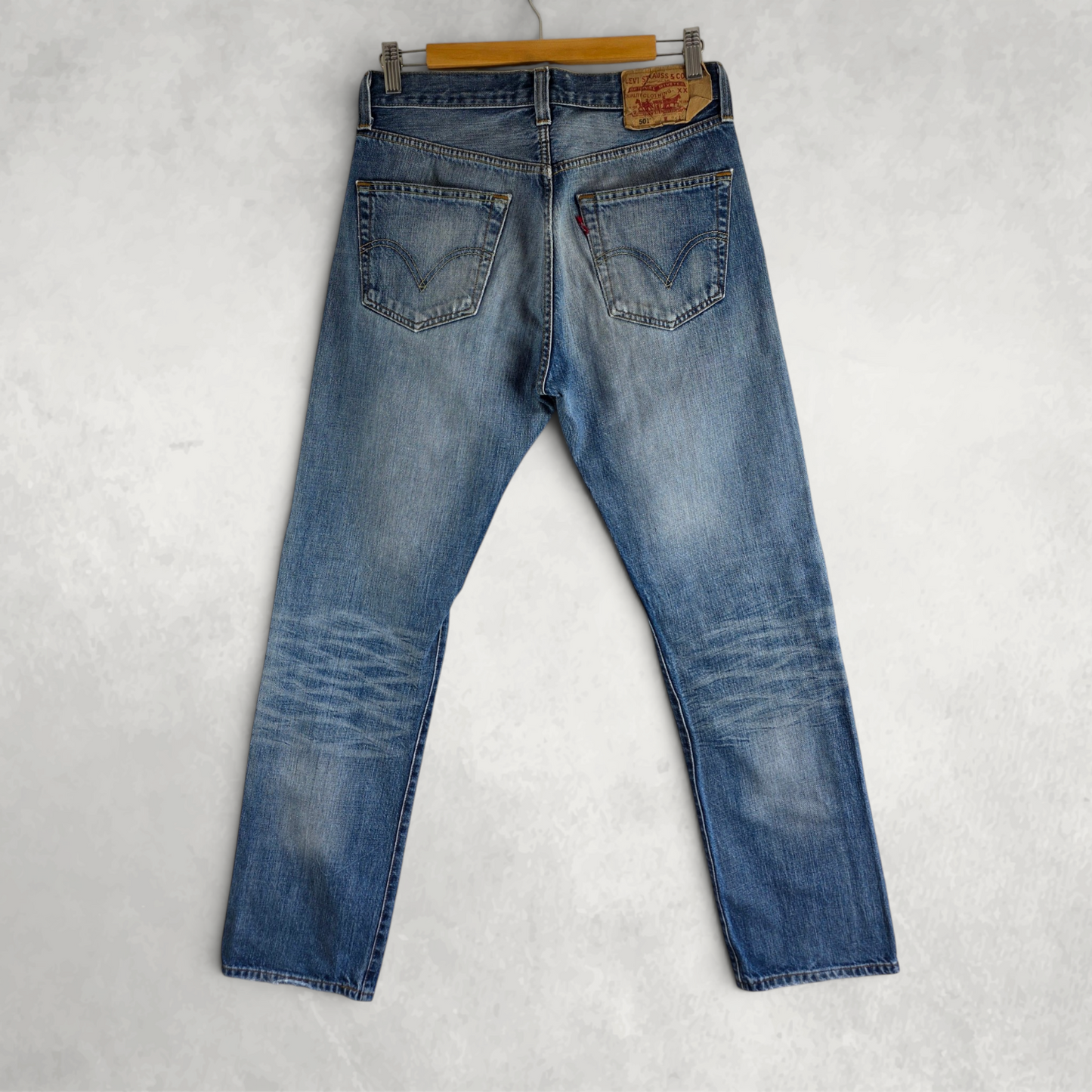 Levi’s 501 Jeans W30 L32 (W31 Tag) Blue Straight Leg Button Fly Men’s Denim