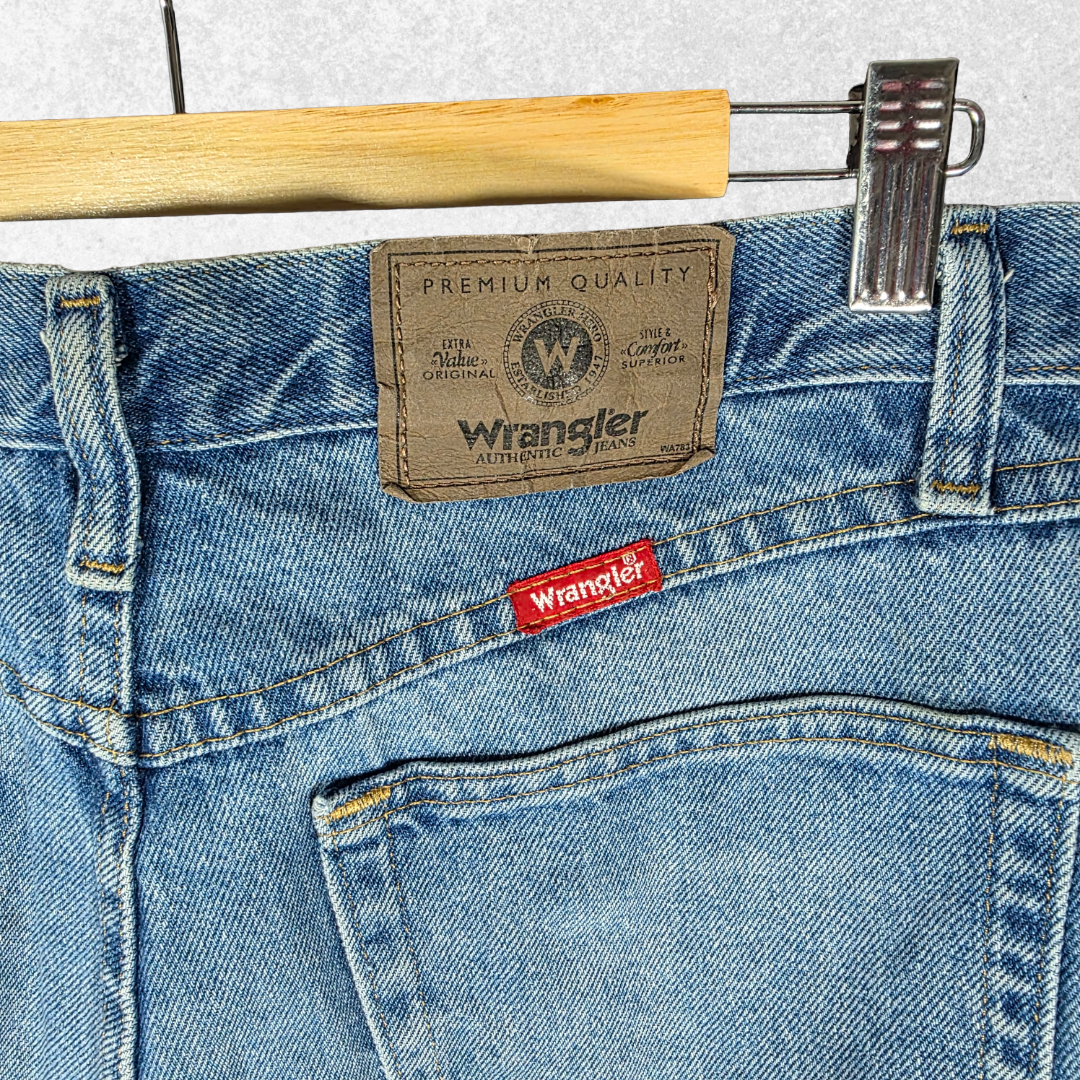 Wrangler Jeans W33 L32 Blue Regular Fit Straight Denim Men's Classic