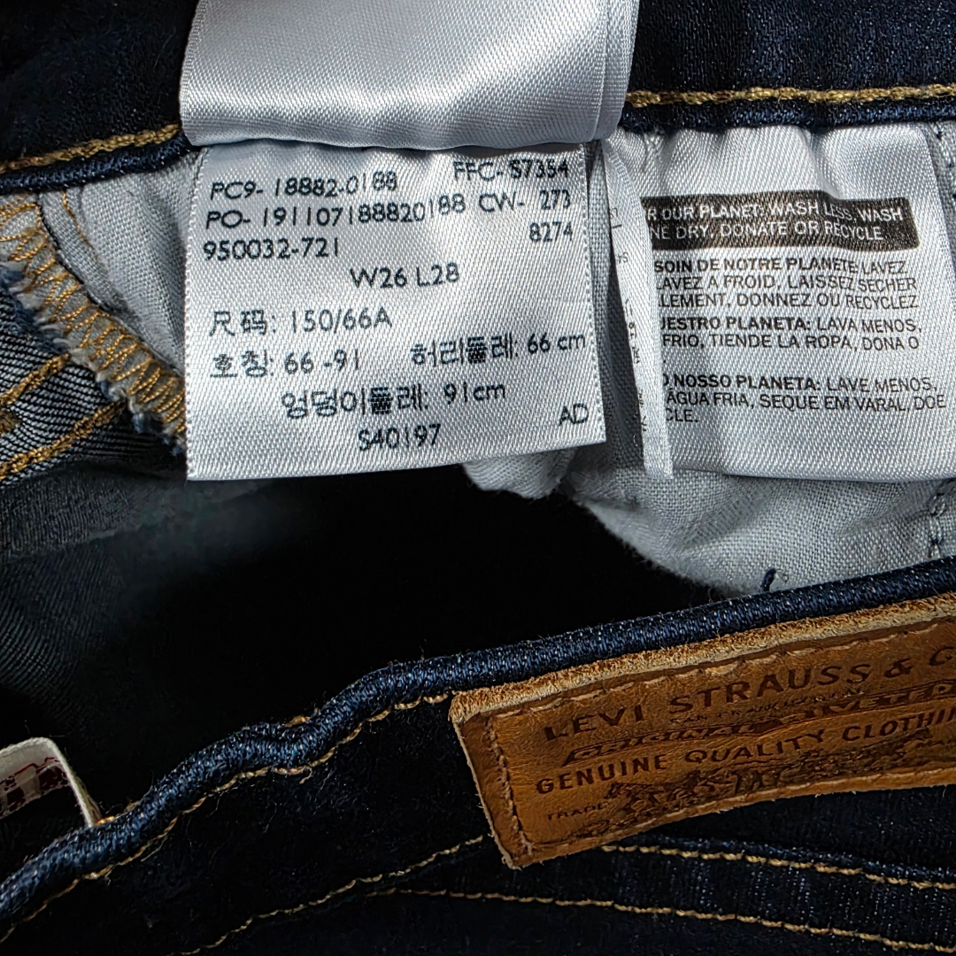 Levi’s 721 High Rise Skinny Jeans W24 L28 (Tag W26 L28) Blue Stretch Women’s