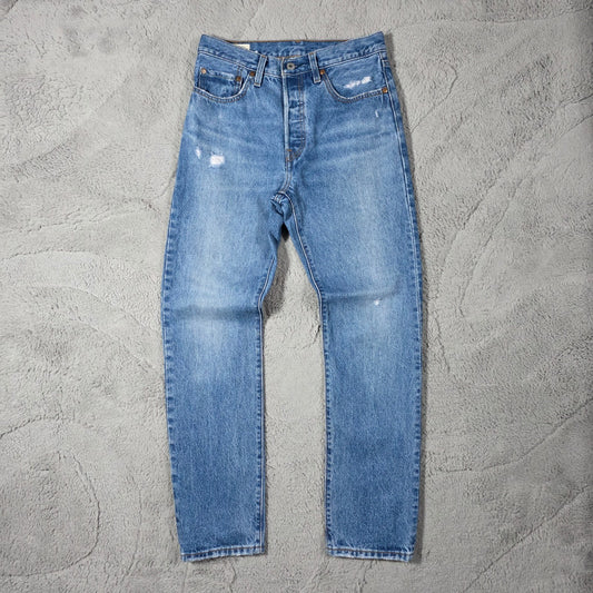 Levi’s 501 Straight Jeans Men’s W27 L30 Blue Denim Button Fly
