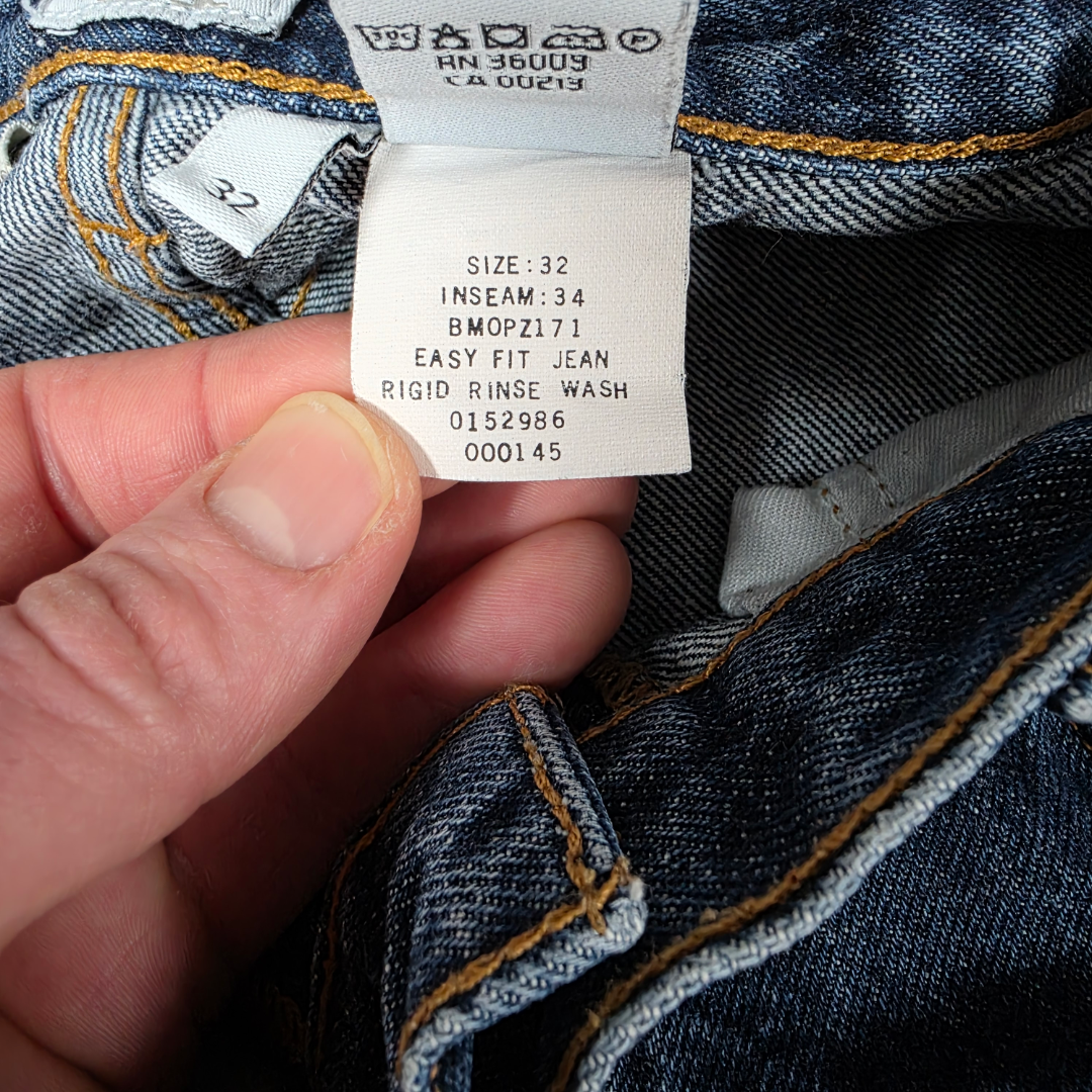 Vintage Calvin Klein Jeans Easy Fit W31 L33 Straight Blue Y2K Denim Men’s