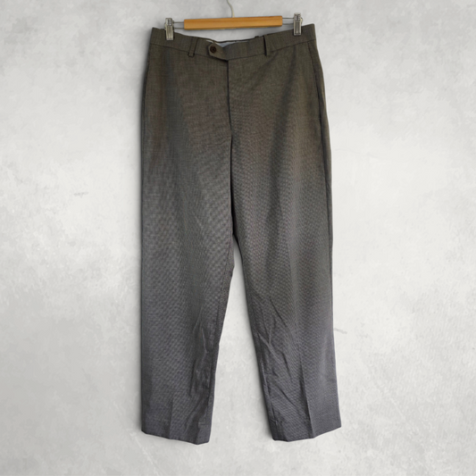 Tommy Hilfiger Dress Pants Mens W33 L32 Grey Tailored Smart Trousers Old Money